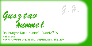 gusztav hummel business card